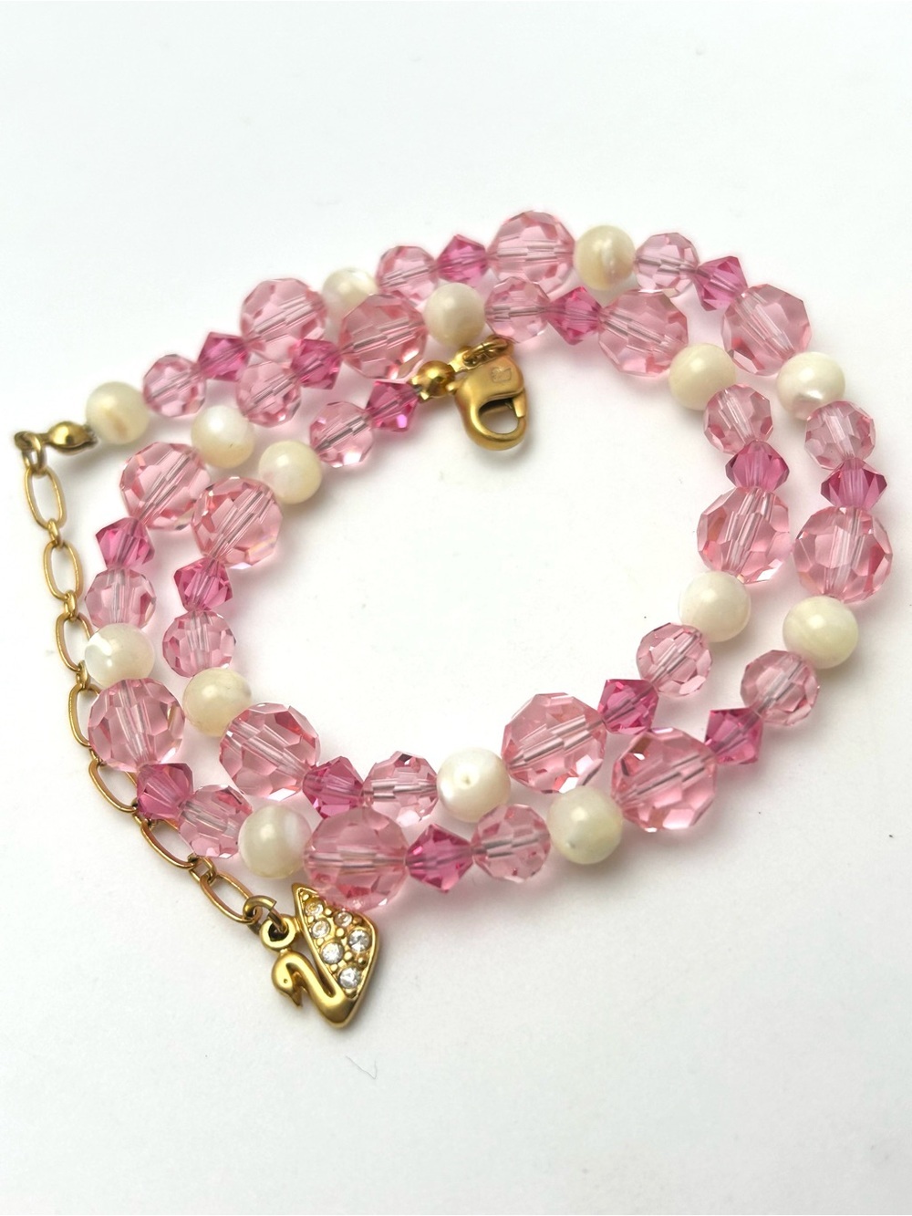 Swarovski Crystal Pink Beaded Necklace